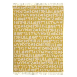 Blankets & Throws^Donna Wilson Alphabet Lambswool Throw - Yellow