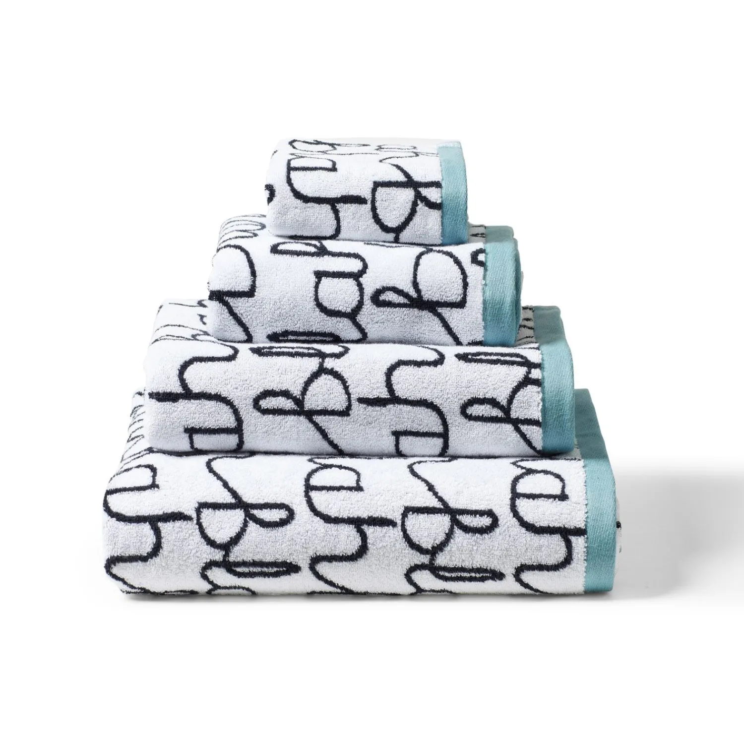 Towels & Bath Mats^Donna Wilson Blah Blah Towels - Light Blue