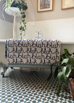 Towels & Bath Mats^Donna Wilson Blah Blah Towels - Light Blue