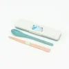 Lunch Boxes + Cutlery^Donna Wilson Blue Cat Chopstick + Spoon Set