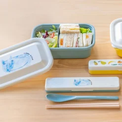 Lunch Boxes + Cutlery^Donna Wilson Blue Cat Chopstick + Spoon Set