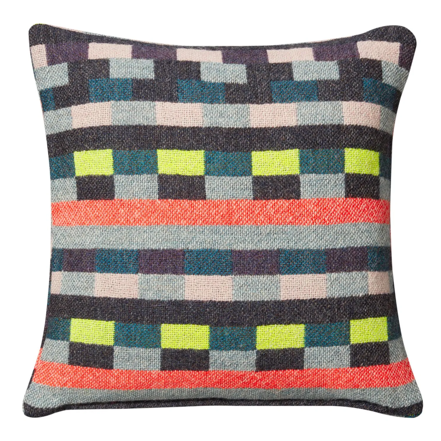 Cushions^Donna Wilson Glitch Woven Cushion - Denim Blue