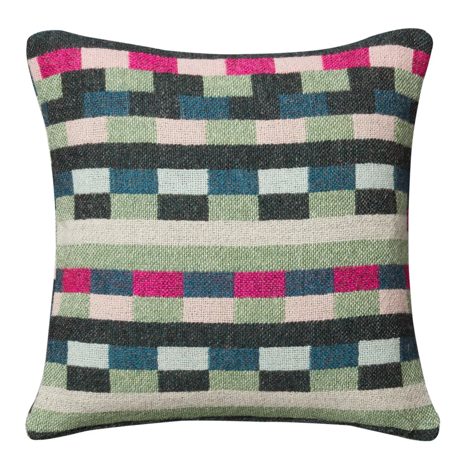 Cushions^Donna Wilson Glitch Woven Cushion - Forest Green