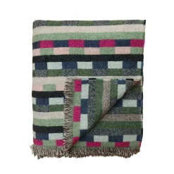 Blankets & Throws^Donna Wilson Glitch Woven Throw - Forest Green