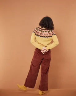 Lambswool Sweaters^Donna Wilson Glitch Yoke Sweater - Marzipan