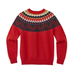 Lambswool Sweaters^Donna Wilson Hofdi Yoke Sweater - Scarlet