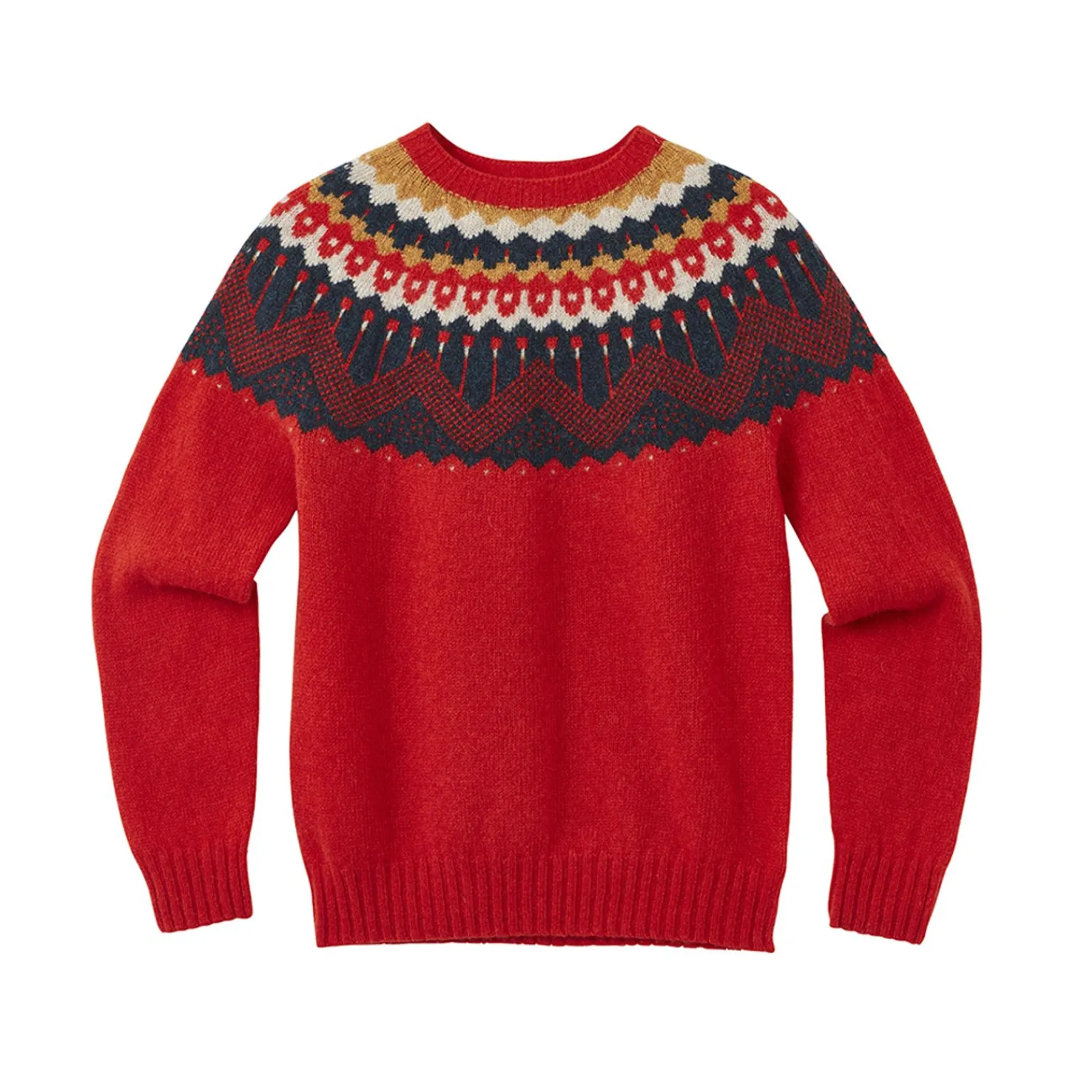 Lambswool Sweaters^Donna Wilson Hofdi Yoke Sweater - Scarlet