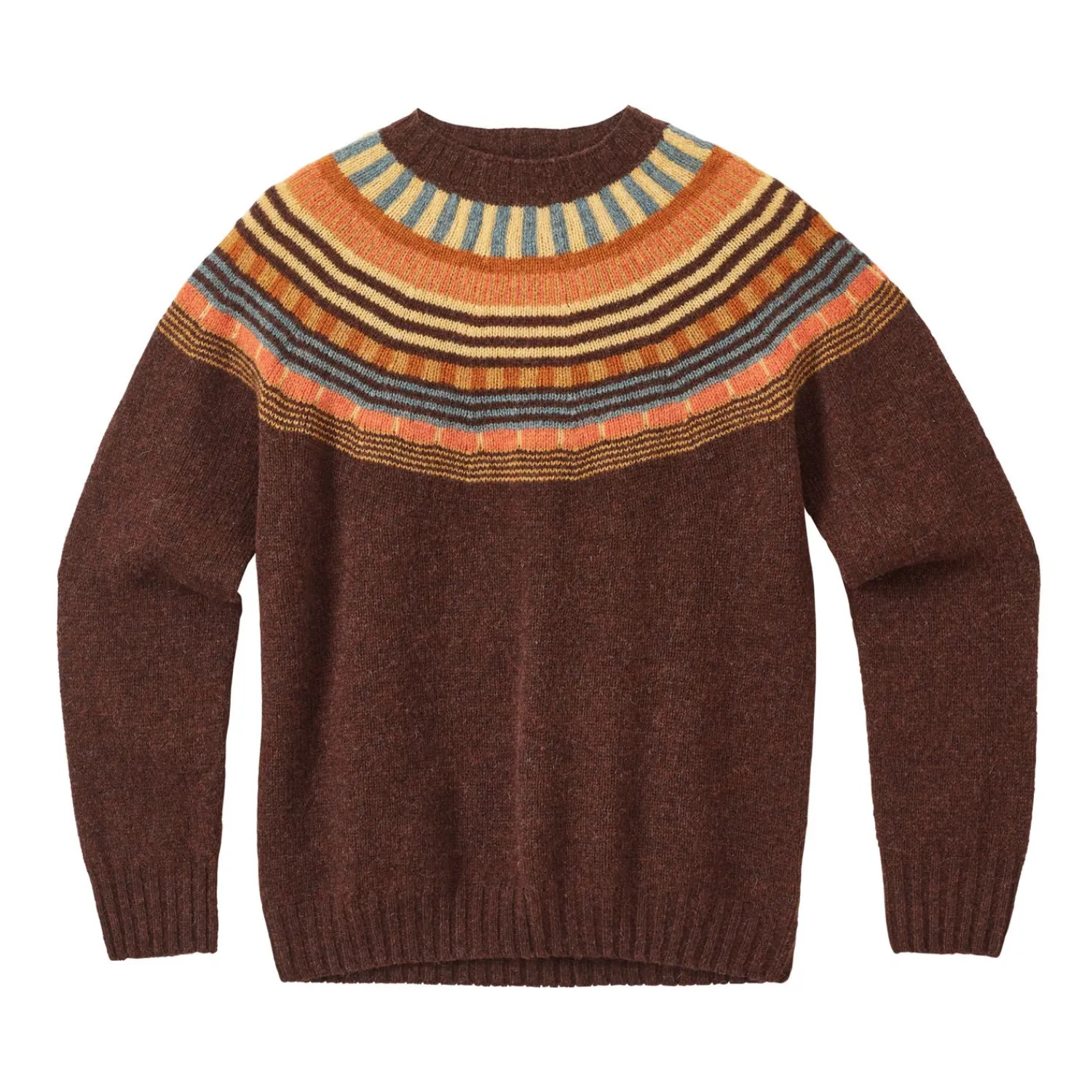 Lambswool Sweaters^Donna Wilson Magic Circle Yoke Sweater - Coffee