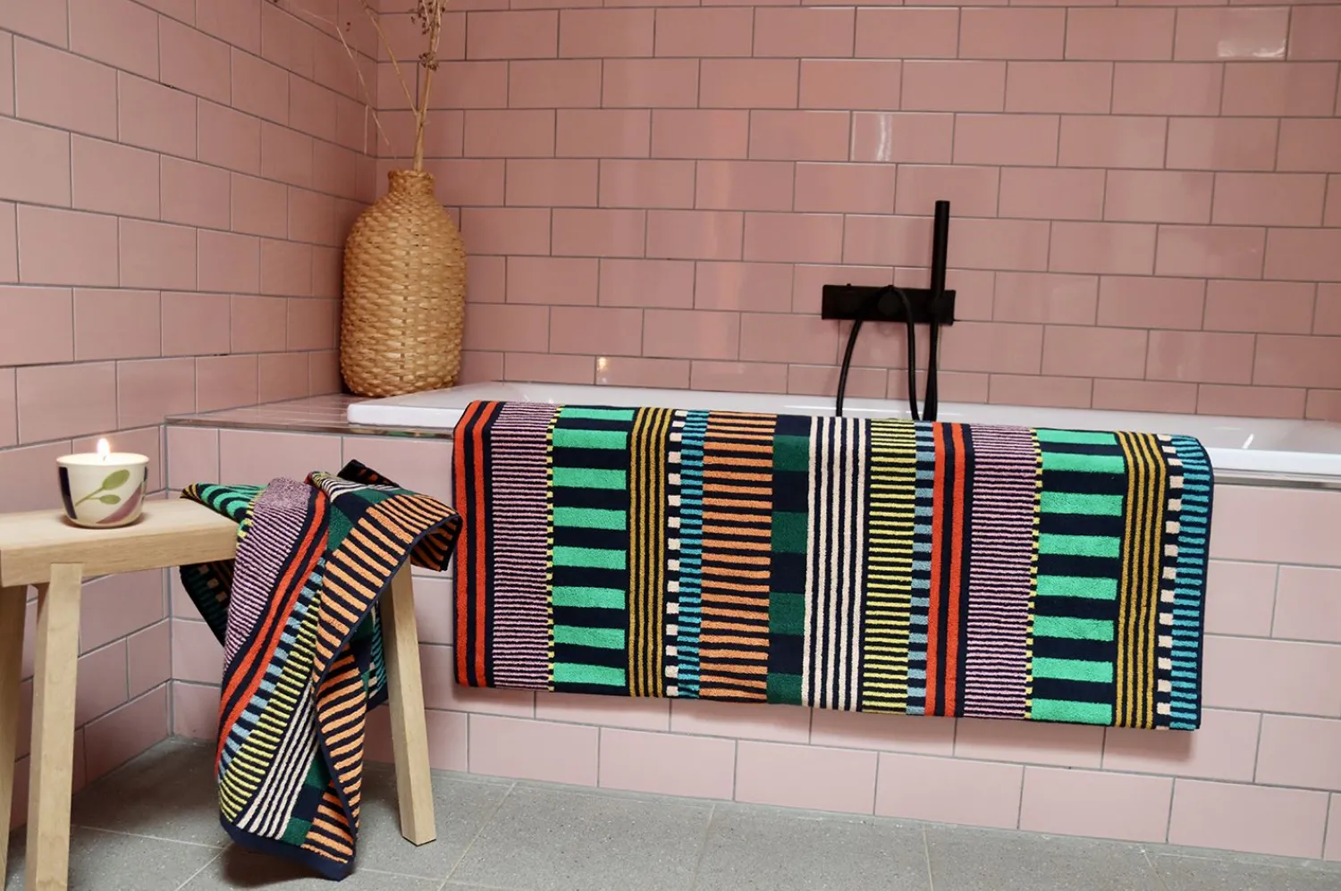 Towels & Bath Mats^Donna Wilson Multi Stripe Towels