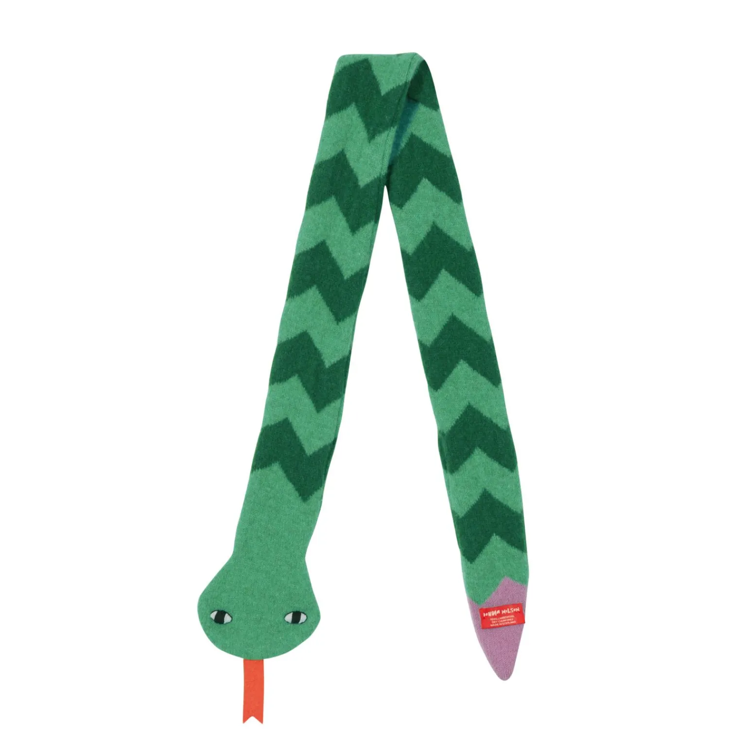 Scarves + Shawls^Donna Wilson Snake Scarf - Green/Pink