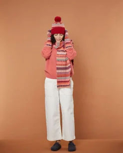Hats & Gloves^Donna Wilson Static Stripe Beanie - Dubonnet