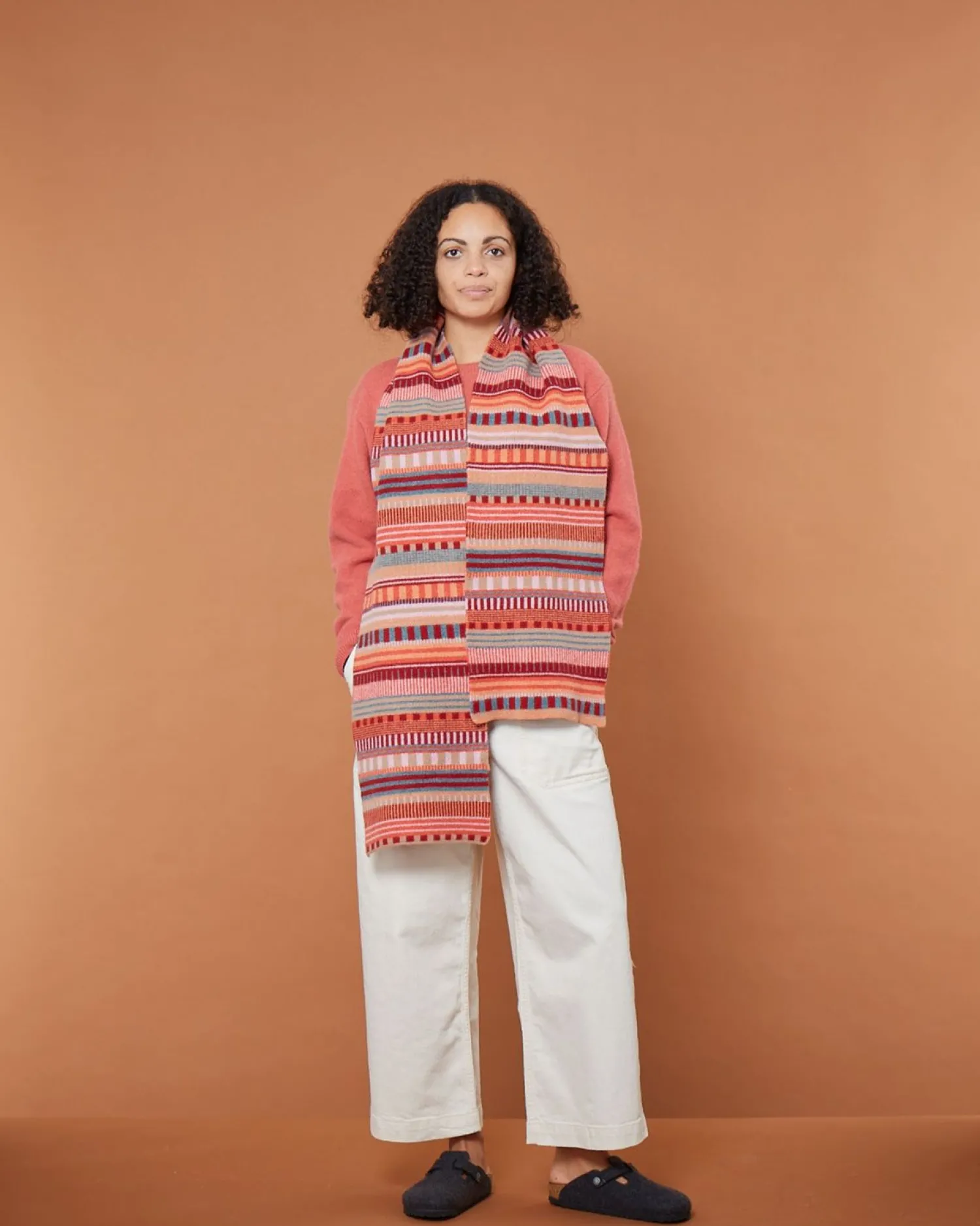 Scarves + Shawls^Donna Wilson Static Stripe Scarf - Dubonnet