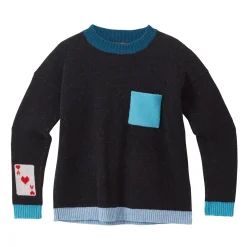 Lambswool Sweaters^Donna Wilson Trick Up My Sleeve Sweater - Black